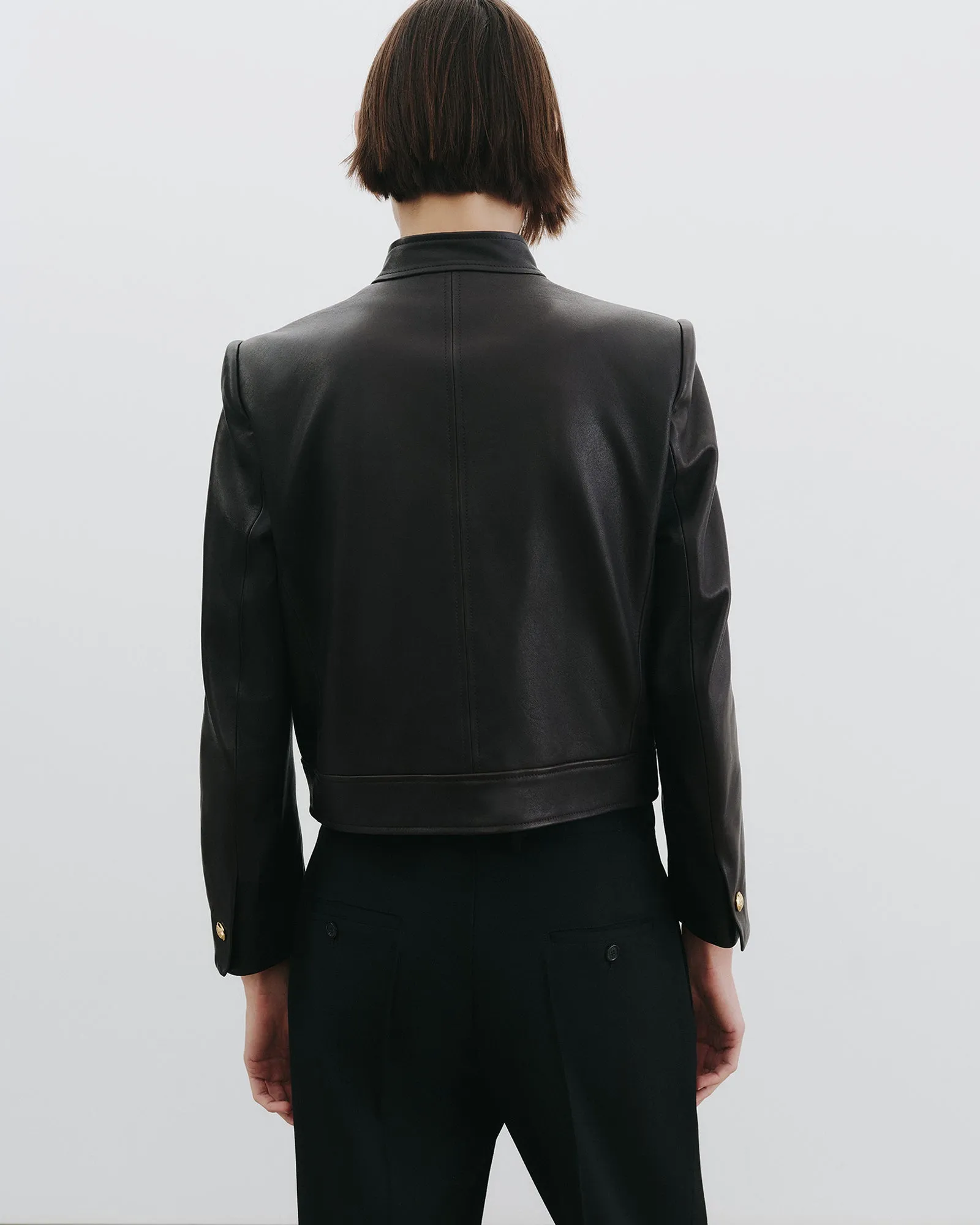 HADLEY LEATHER CROPPED JACKET sold by Nili Lotan product image thumbnail 5