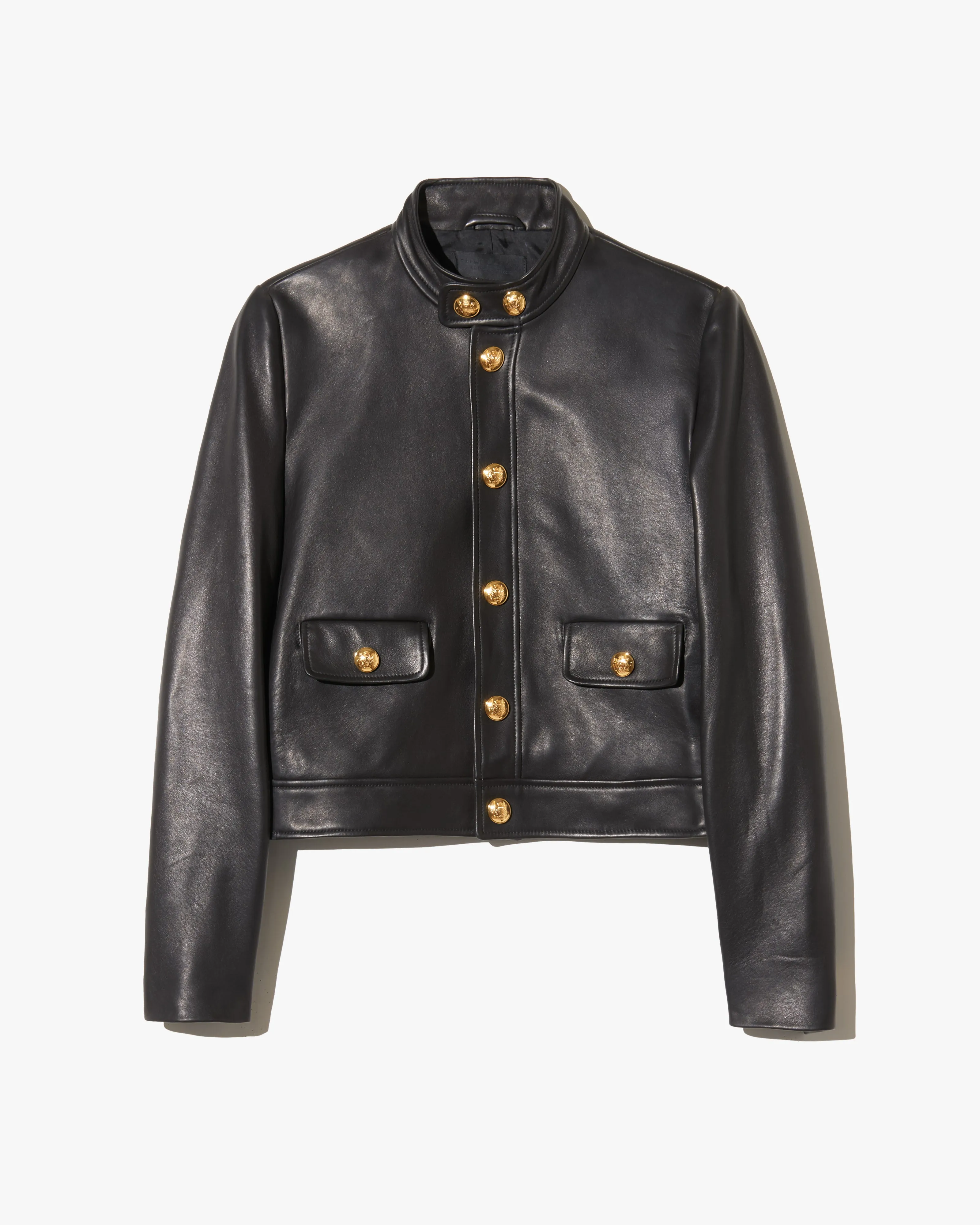 HADLEY LEATHER CROPPED JACKET sold by Nili Lotan