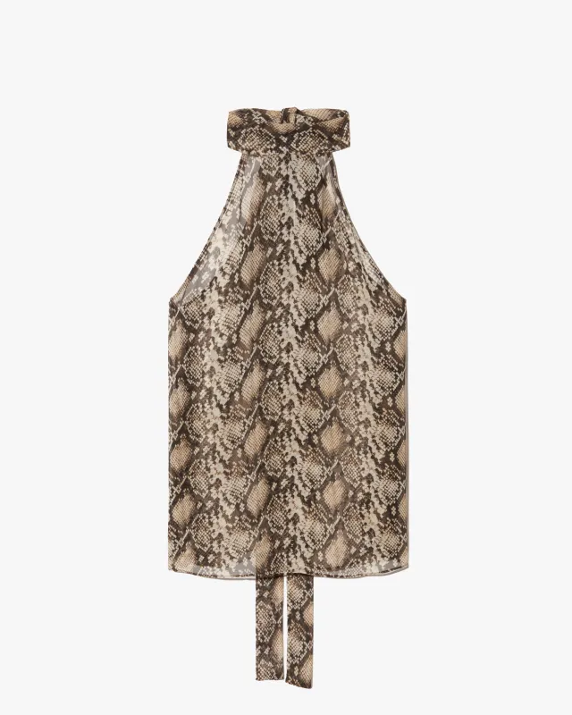 ALLA SILK HALTERNECK TOP sold by Nili Lotan