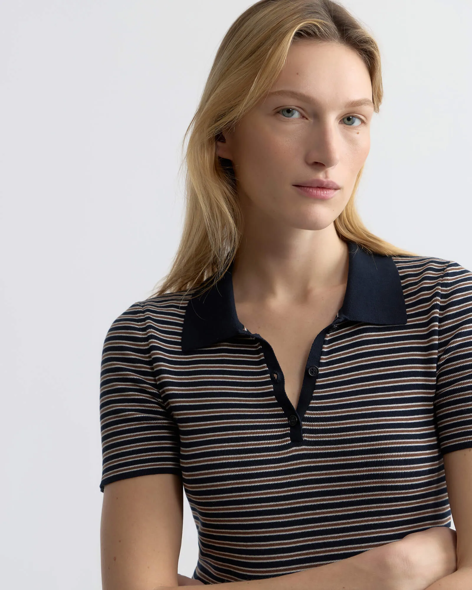 GEMMATTA STRIPE POLO sold by Nili Lotan product image thumbnail 3