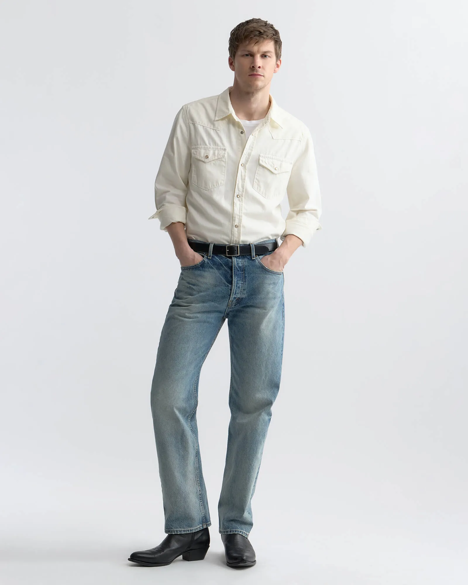 TRAVIS DENIM SHIRT sold by Nili Lotan product image thumbnail 5