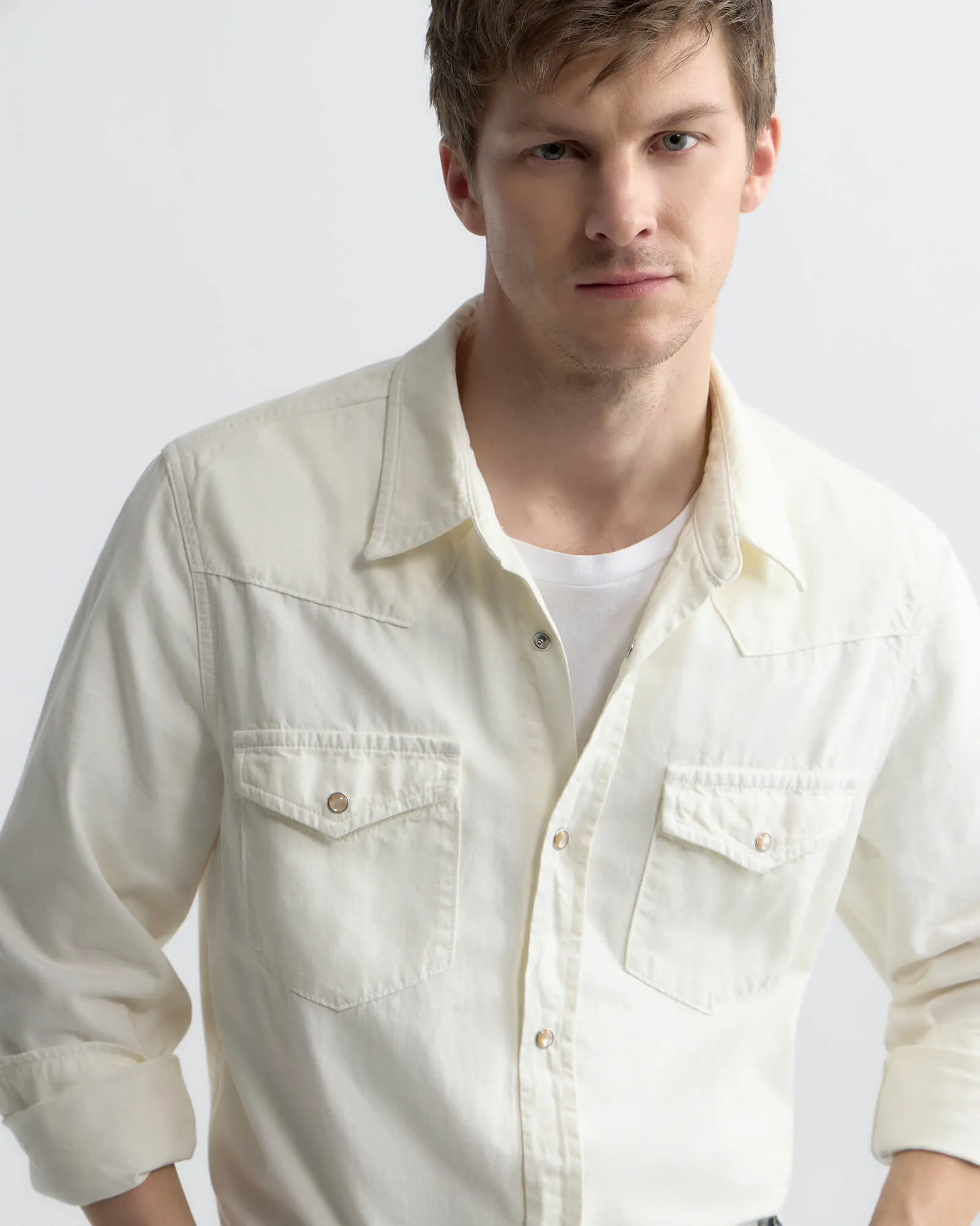 TRAVIS DENIM SHIRT sold by Nili Lotan product image thumbnail 3