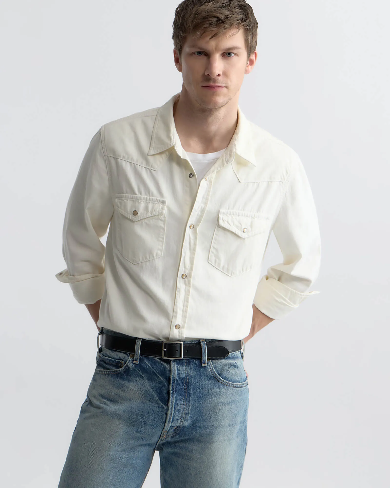 TRAVIS DENIM SHIRT sold by Nili Lotan product image thumbnail 2