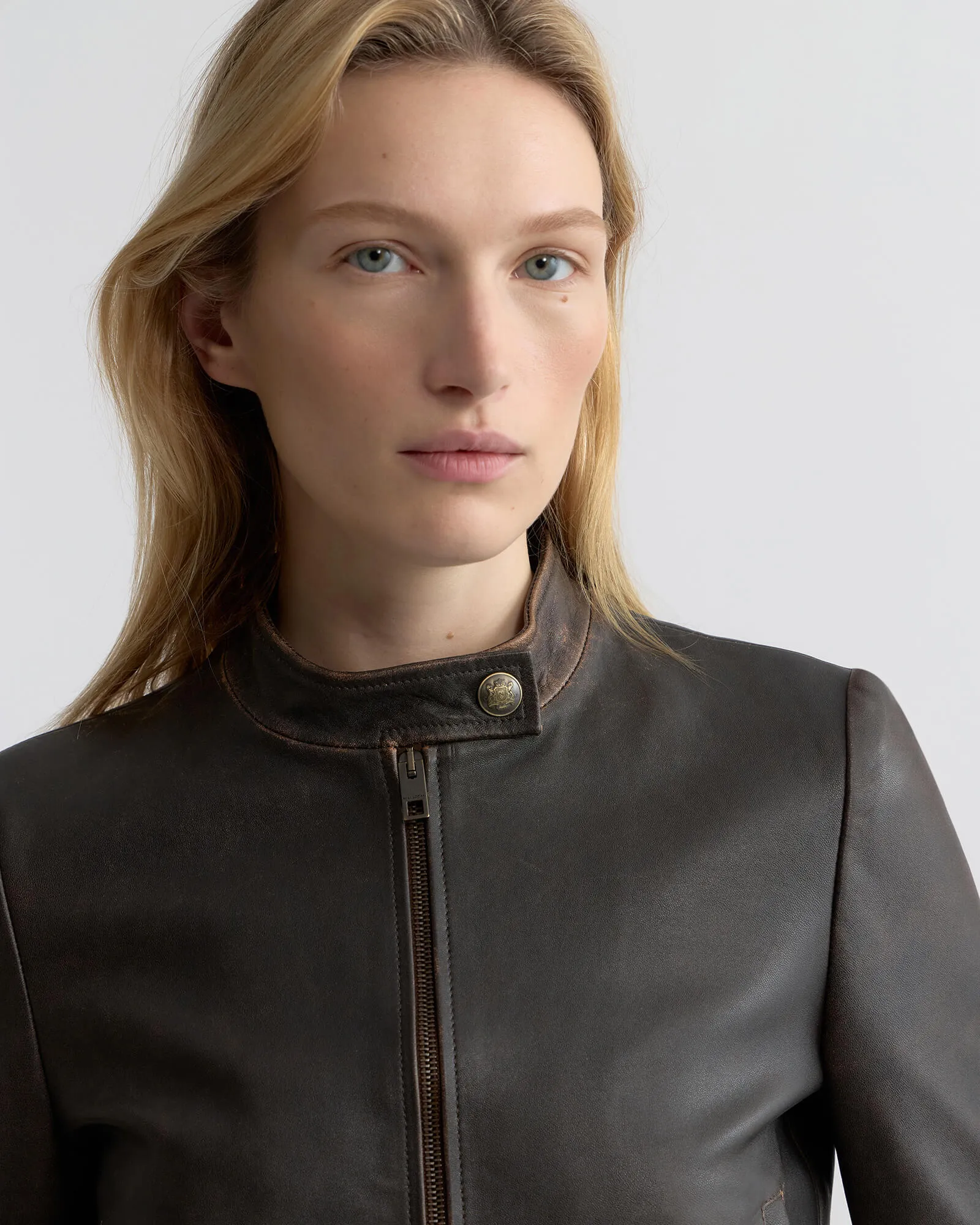 NICO SHRUNKEN LEATHER JACKET sold by Nili Lotan product image thumbnail 3