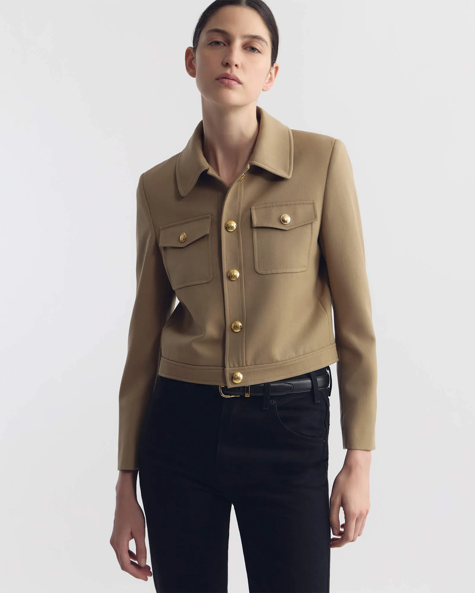 EDNA CROPPED WOOL JACKET sold by Nili Lotan product image thumbnail 4