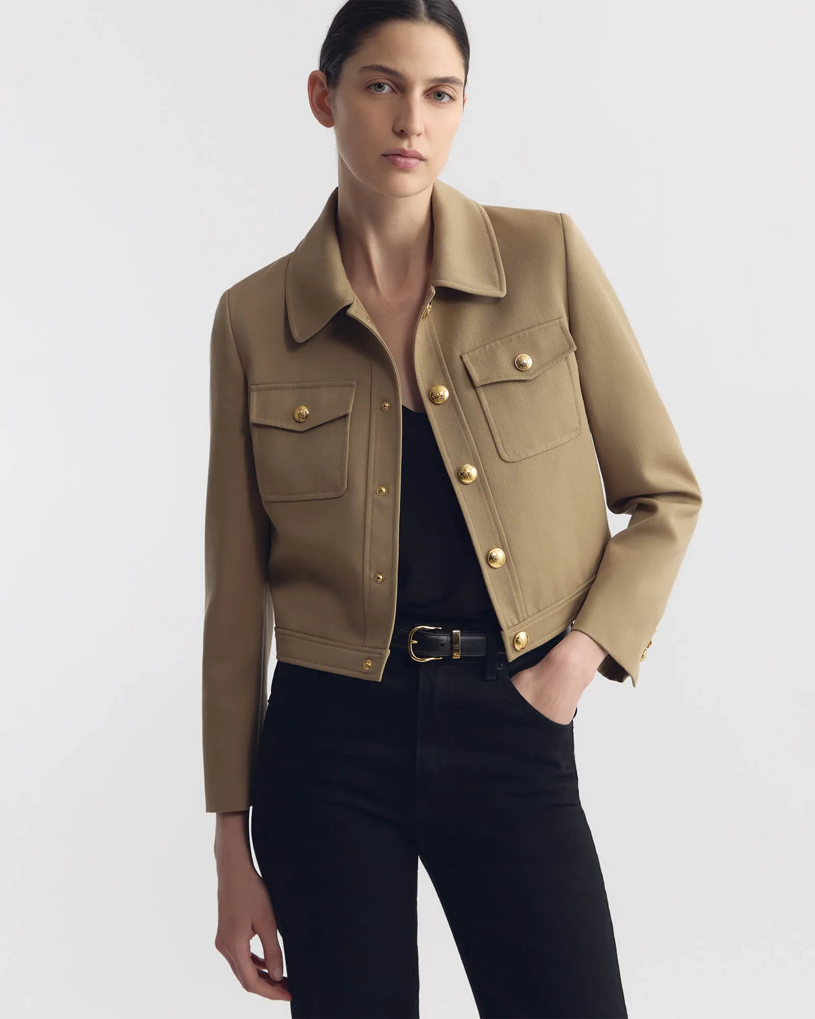 EDNA CROPPED WOOL JACKET sold by Nili Lotan product image thumbnail 2