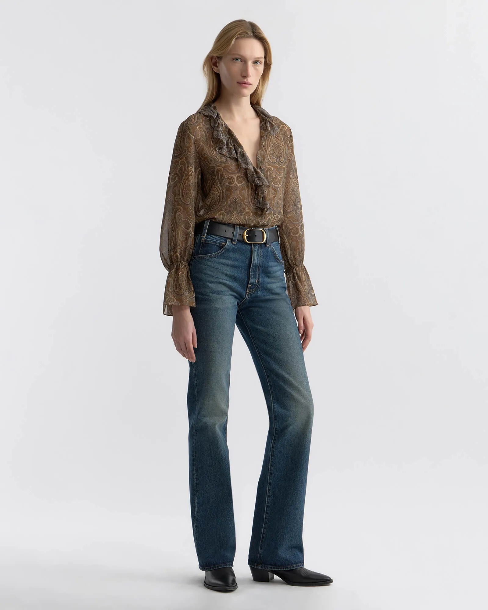 CECILY SILK SHIRT sold by Nili Lotan product image thumbnail 5