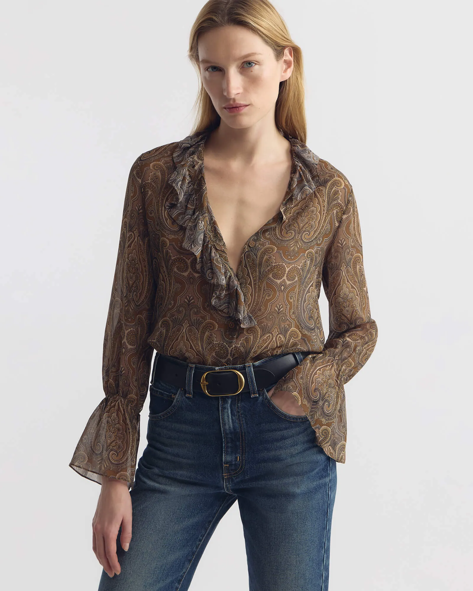 CECILY SILK SHIRT sold by Nili Lotan product image thumbnail 2