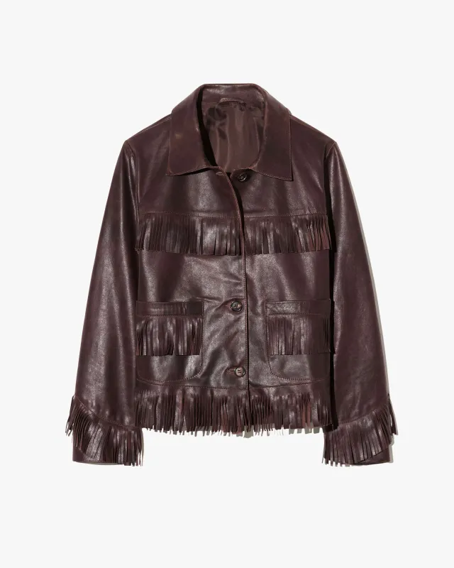 LAZARE FRINGE LEATHER JACKET sold by Nili Lotan
