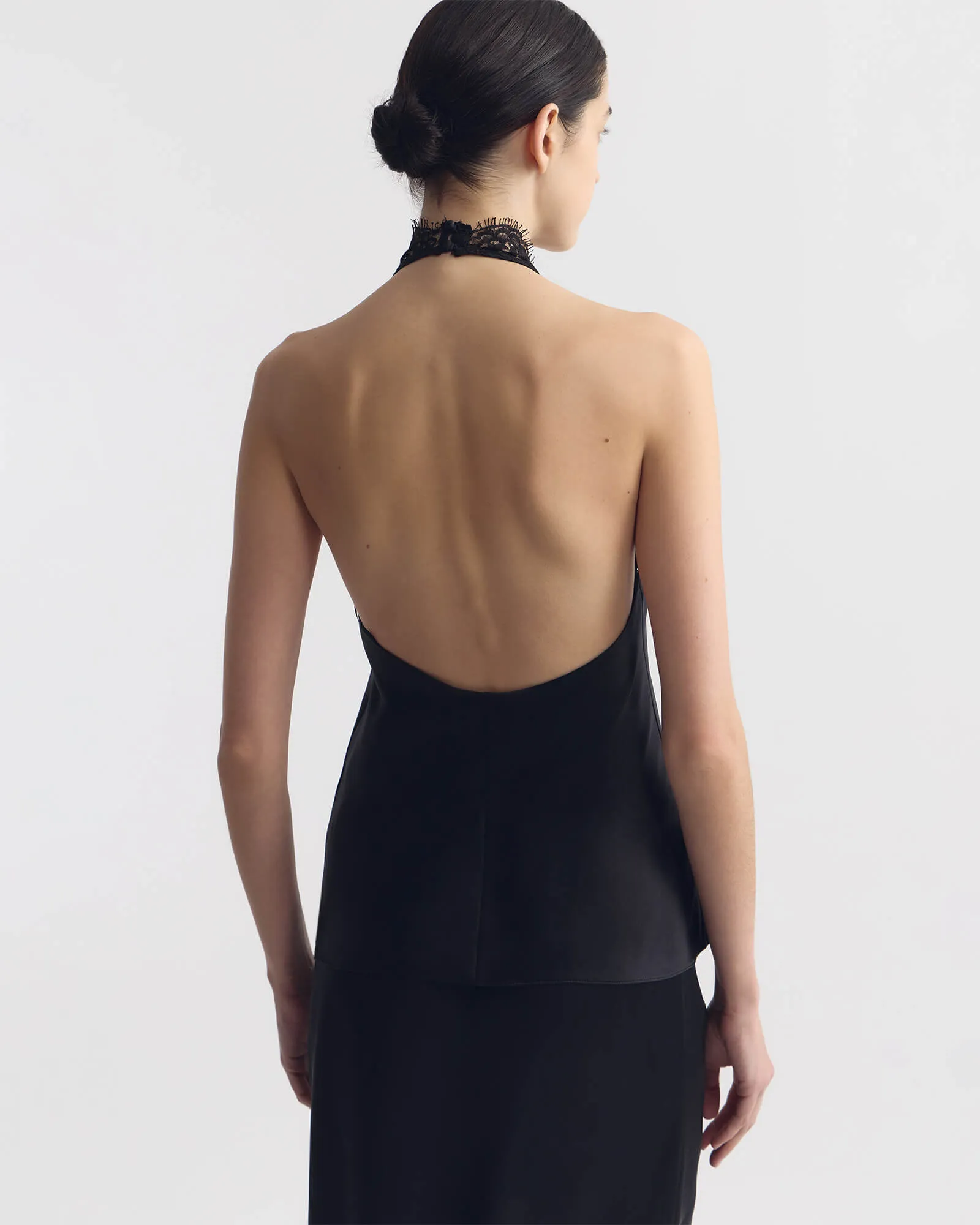 TEO LACE HALTERNECK SILK TOP sold by Nili Lotan product image thumbnail 4