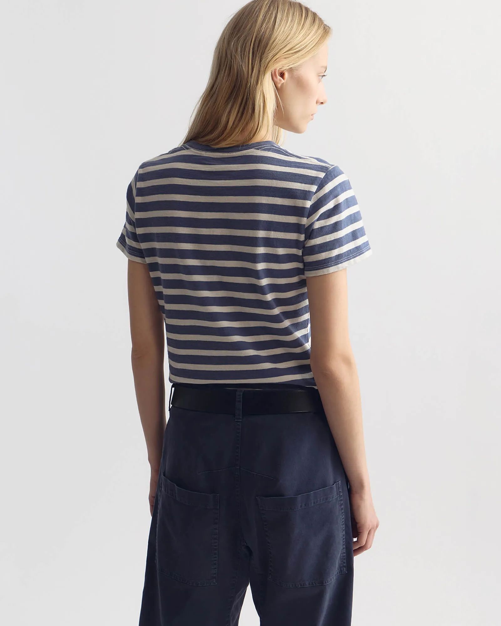 LANA CREWNECK STRIPED TEE sold by Nili Lotan product image thumbnail 4