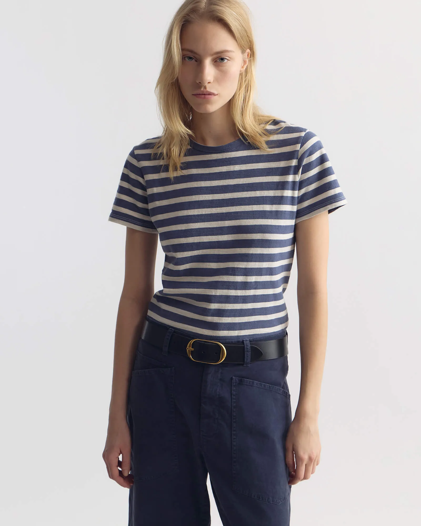 LANA CREWNECK STRIPED TEE sold by Nili Lotan product image thumbnail 2