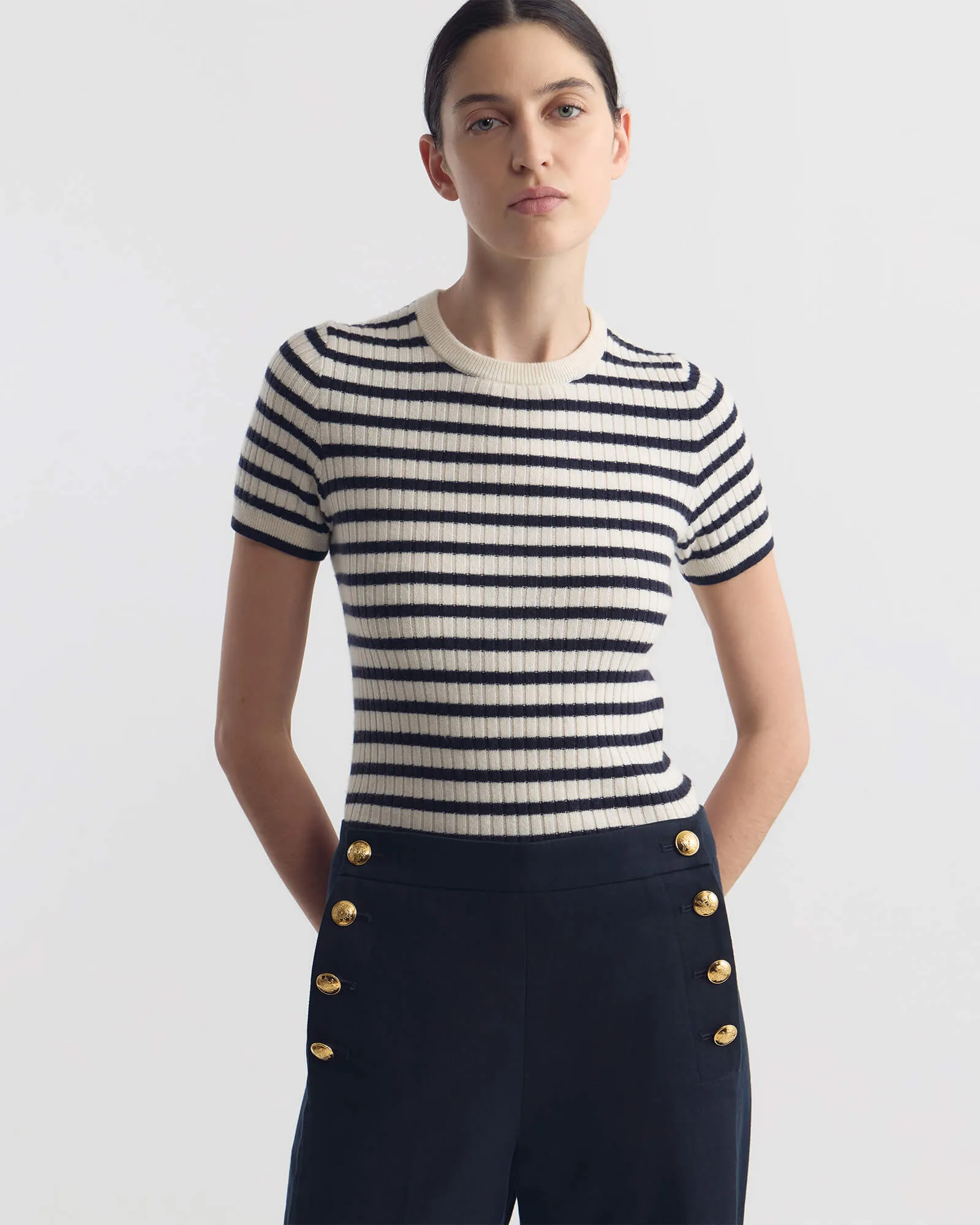 ALITA STRIPE CASHMERE SWEATER sold by Nili Lotan product image thumbnail 2
