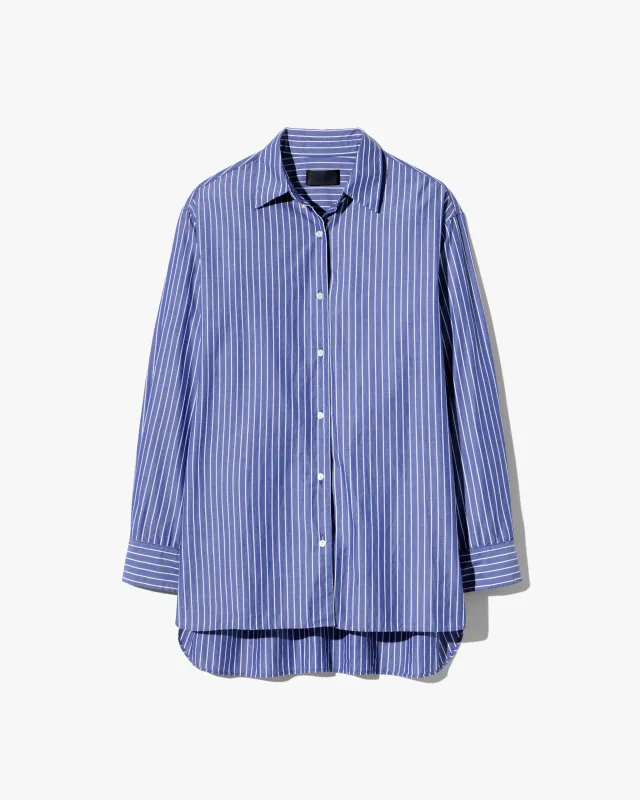 YORKE STRIPED COTTON SHIRT sold by Nili Lotan