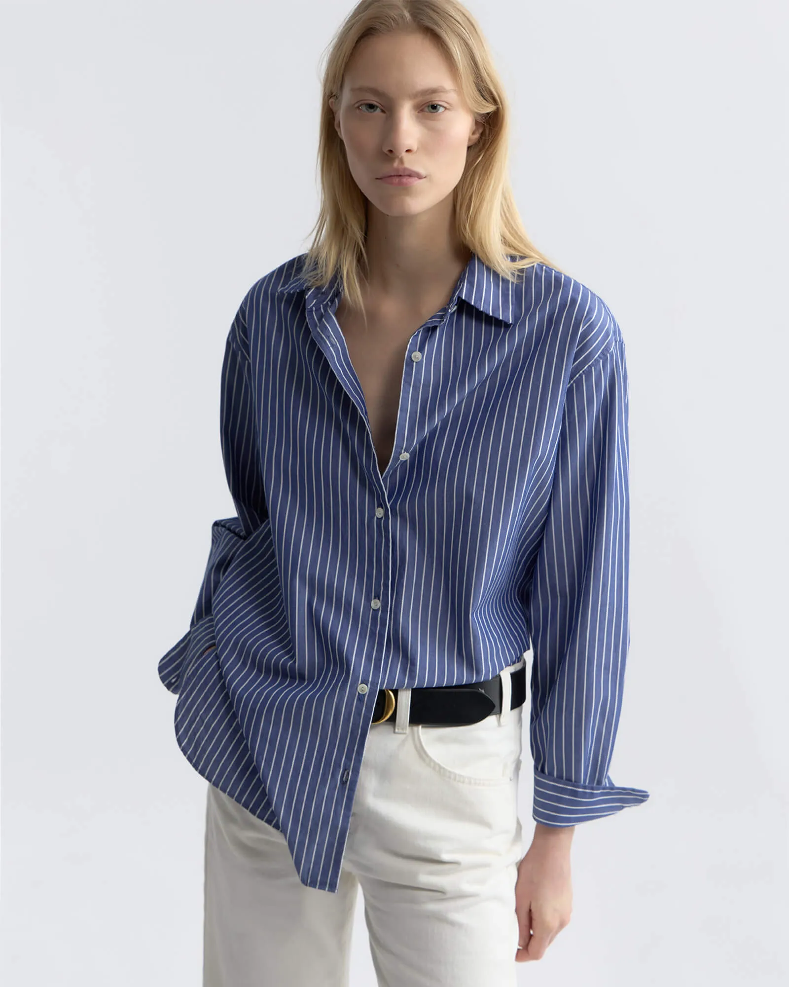 YORKE STRIPED COTTON SHIRT sold by Nili Lotan product image thumbnail 2