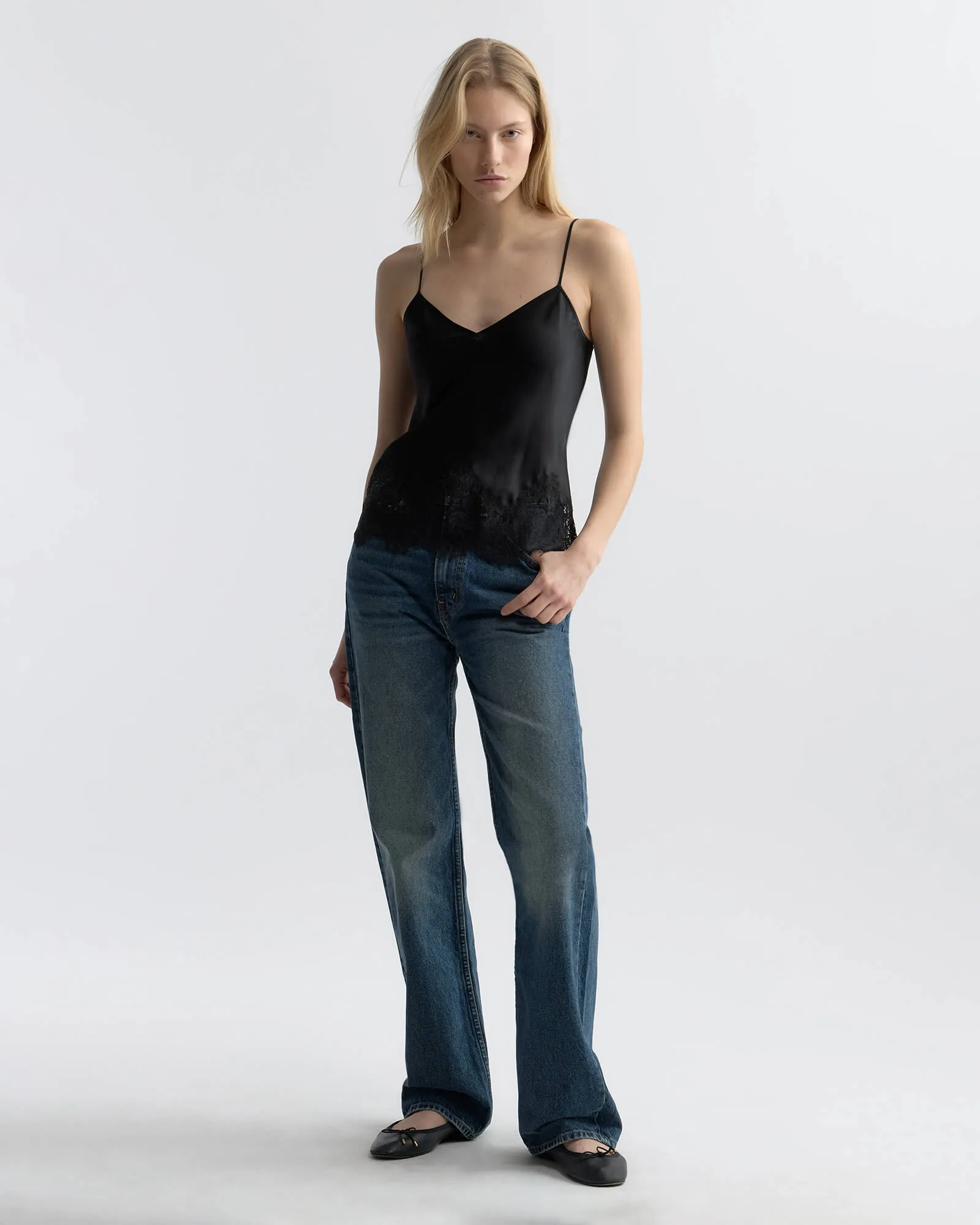 NADINE LACE CAMI SILK TOP sold by Nili Lotan product image thumbnail 5