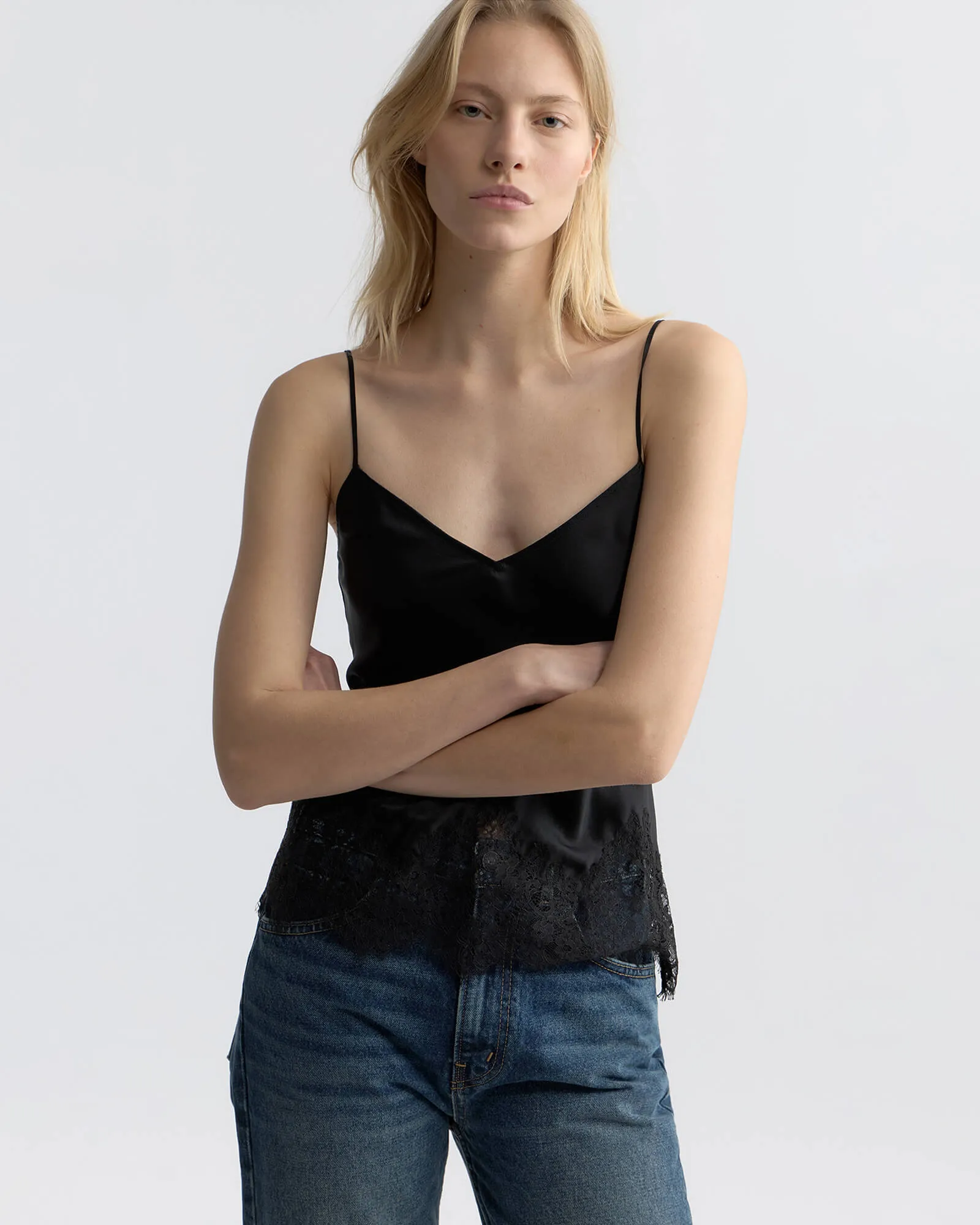 NADINE LACE CAMI SILK TOP sold by Nili Lotan product image thumbnail 2