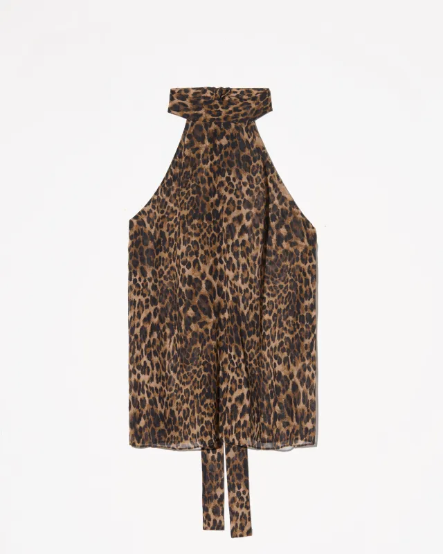 ALLA SILK HALTERNECK TOP made by Nili Lotan