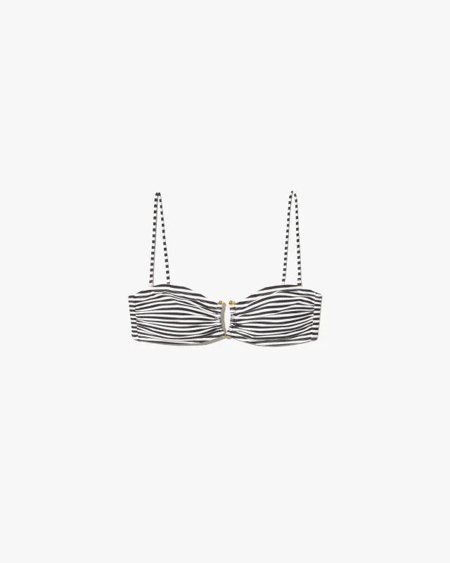 BANDEAU STRIPED BIKINI TOP made by Nili Lotan
