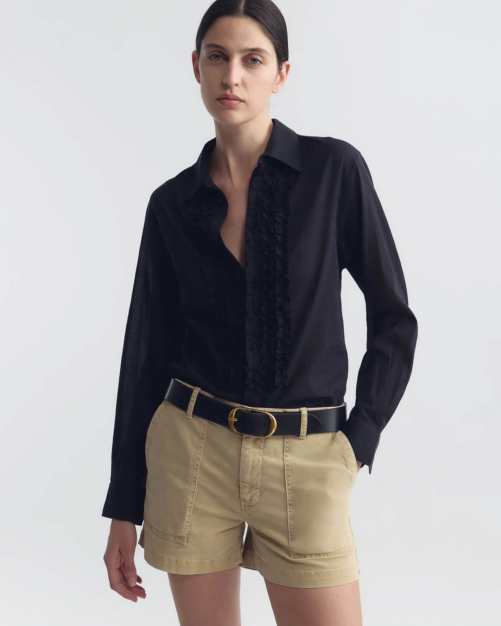 NATHAEL RUFFLE SHIRT sold by Nili Lotan product image thumbnail 2