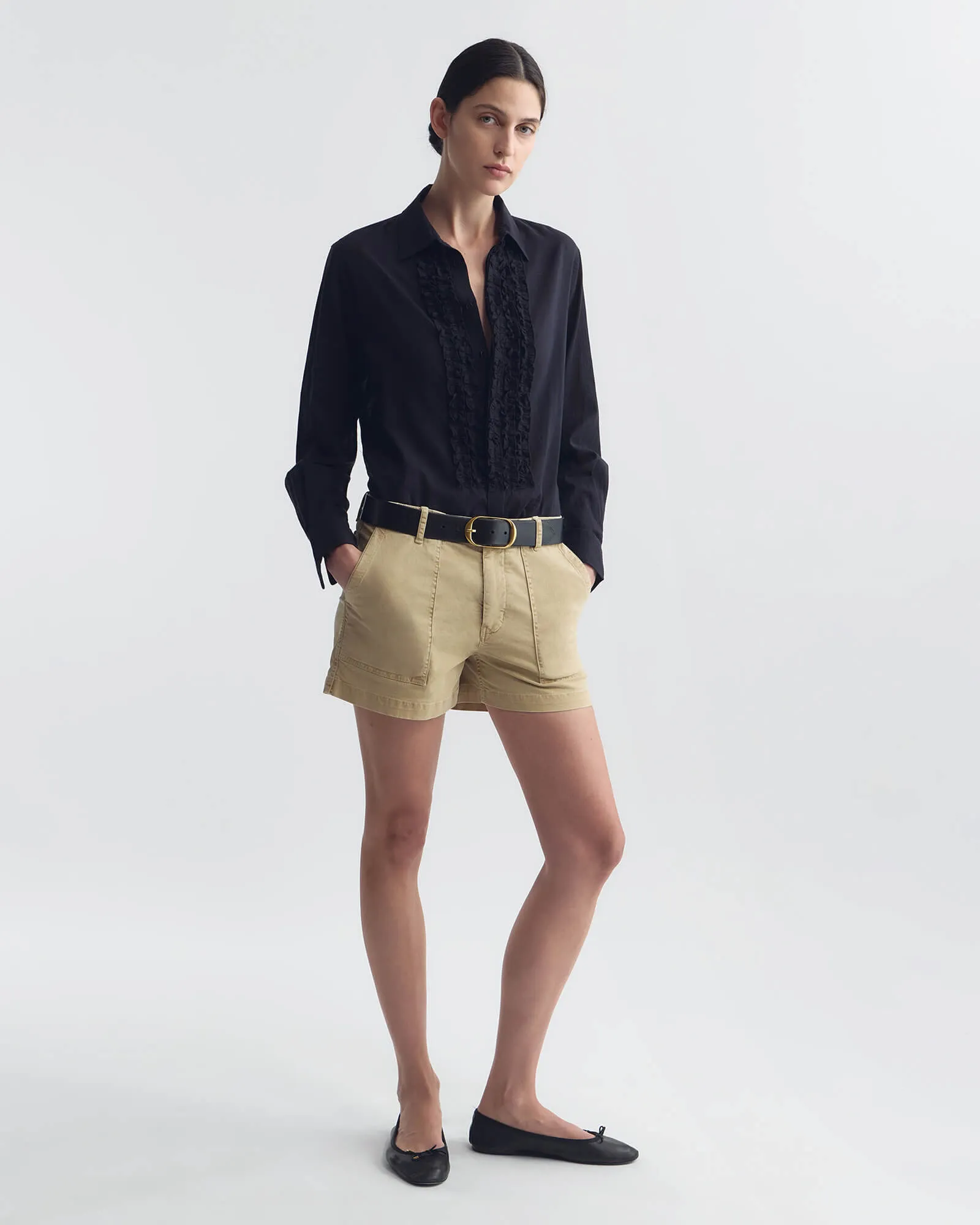 NATHAEL RUFFLE SHIRT sold by Nili Lotan product image thumbnail 5