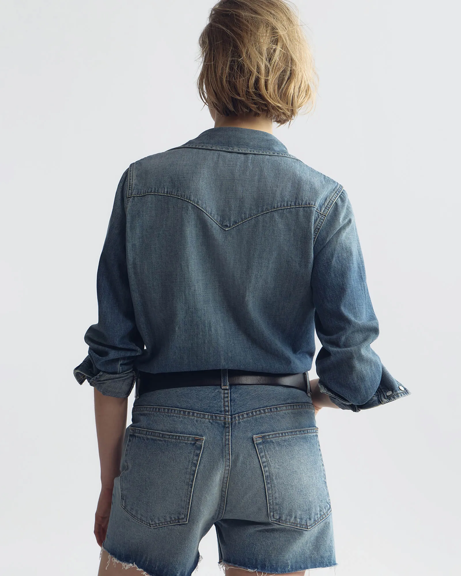 COBAIN DENIM SHORT sold by Nili Lotan product image thumbnail 4