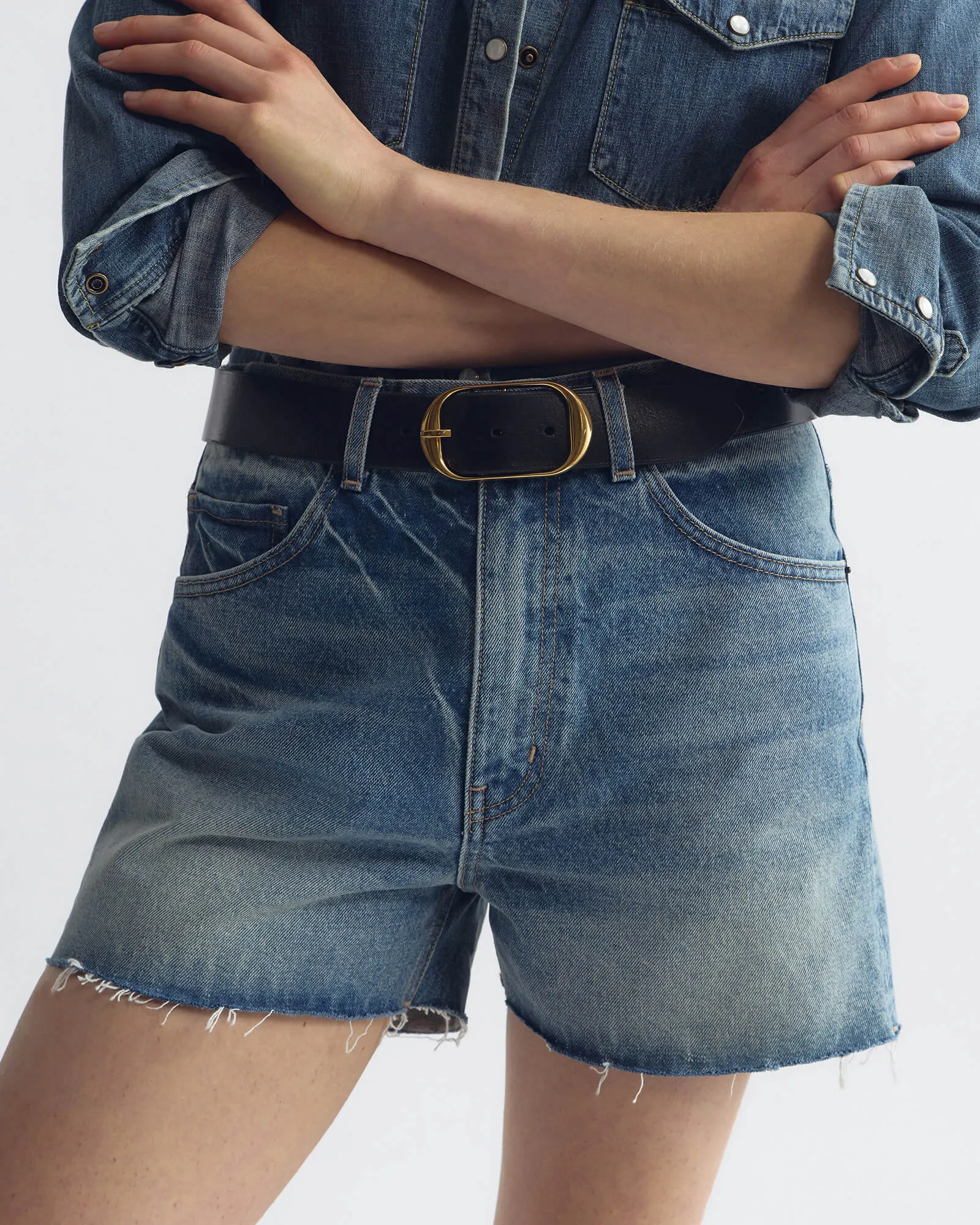 COBAIN DENIM SHORT sold by Nili Lotan product image thumbnail 3