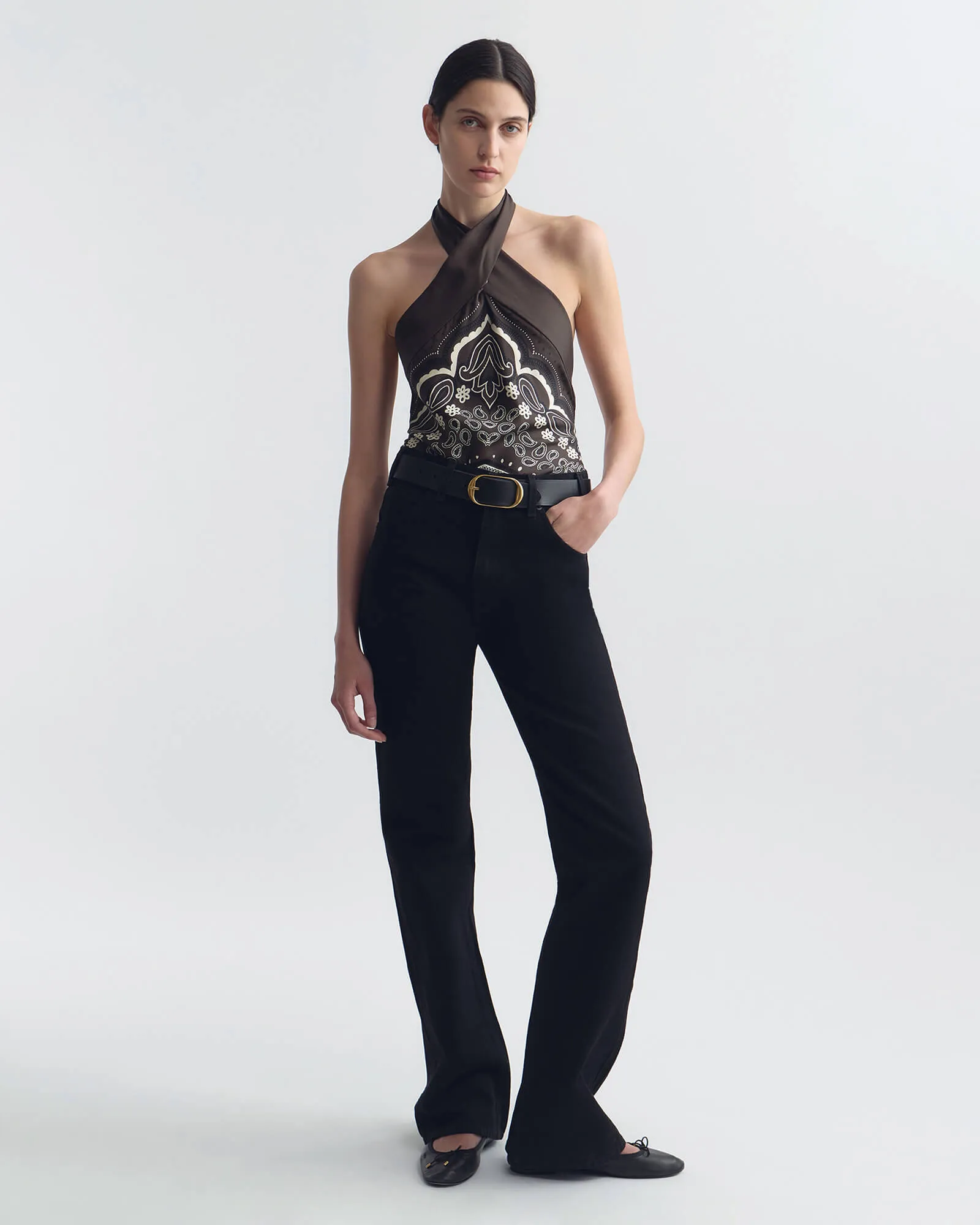 SOLAL SILK HALTERNECK TOP sold by Nili Lotan product image thumbnail 5