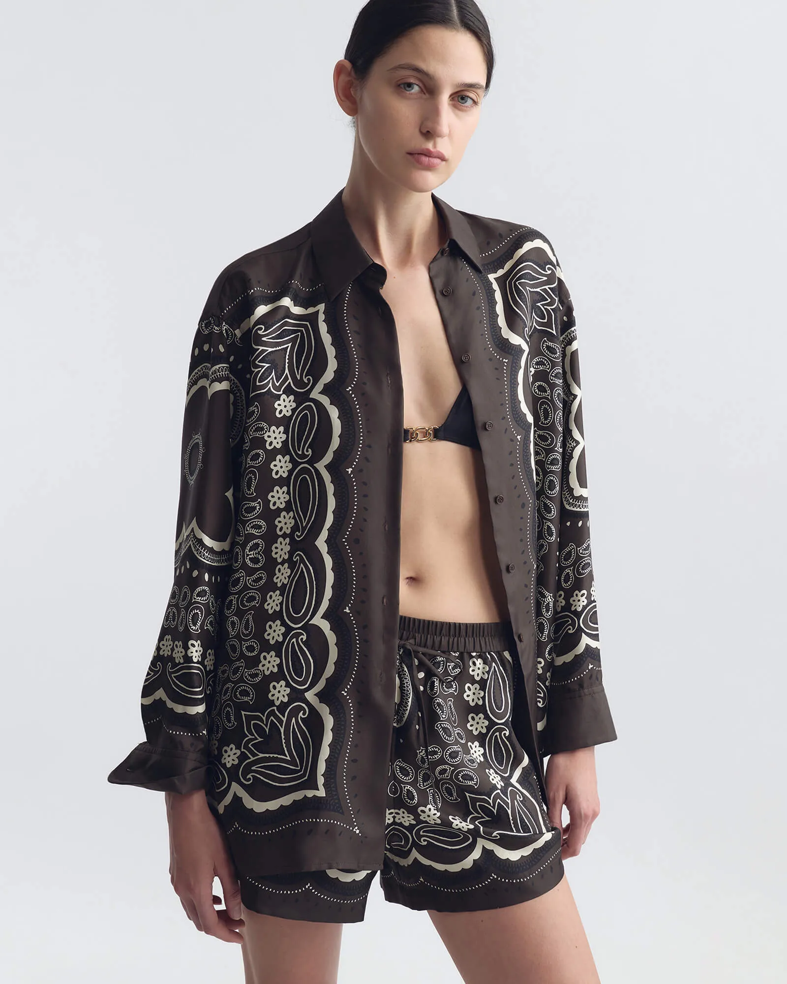 ALFIE SILK SHIRT sold by Nili Lotan product image thumbnail 4