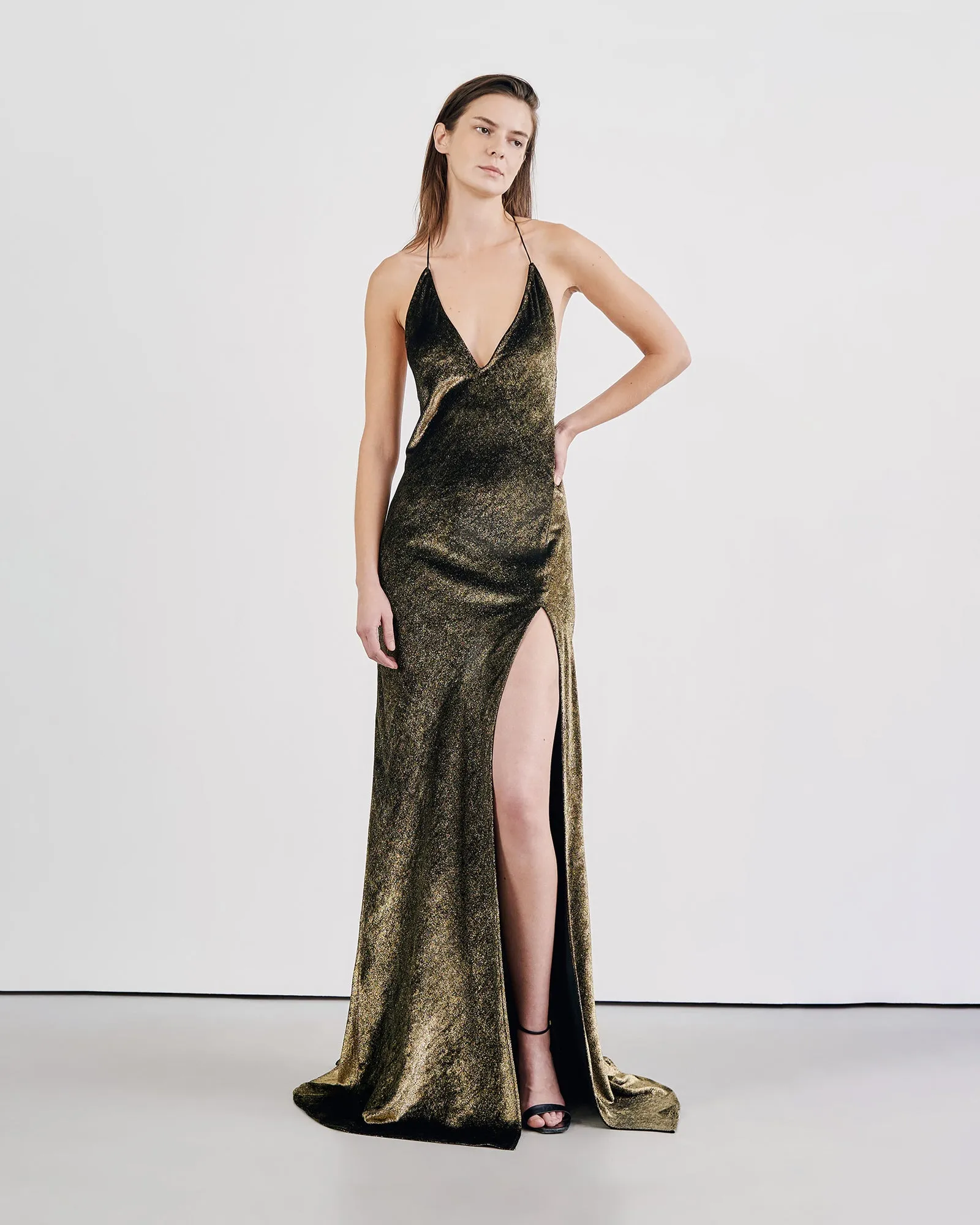 GOLD VELVET KATIE GOWN sold by Nili Lotan