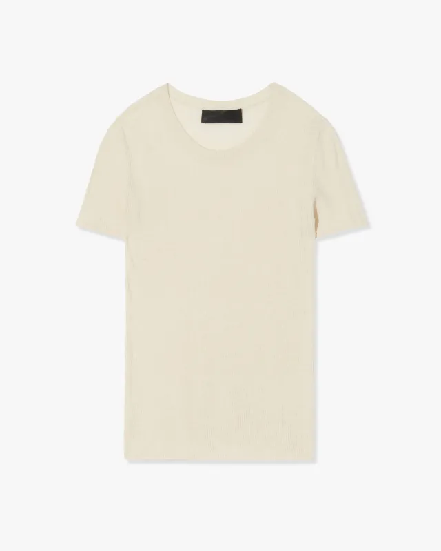 HETTIE SILK KNIT TEE made by Nili Lotan