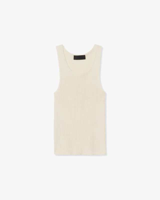 LOTTIE SILK KNIT TANK made by Nili Lotan
