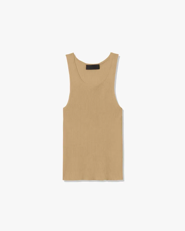 LOTTIE SILK KNIT TANK made by Nili Lotan