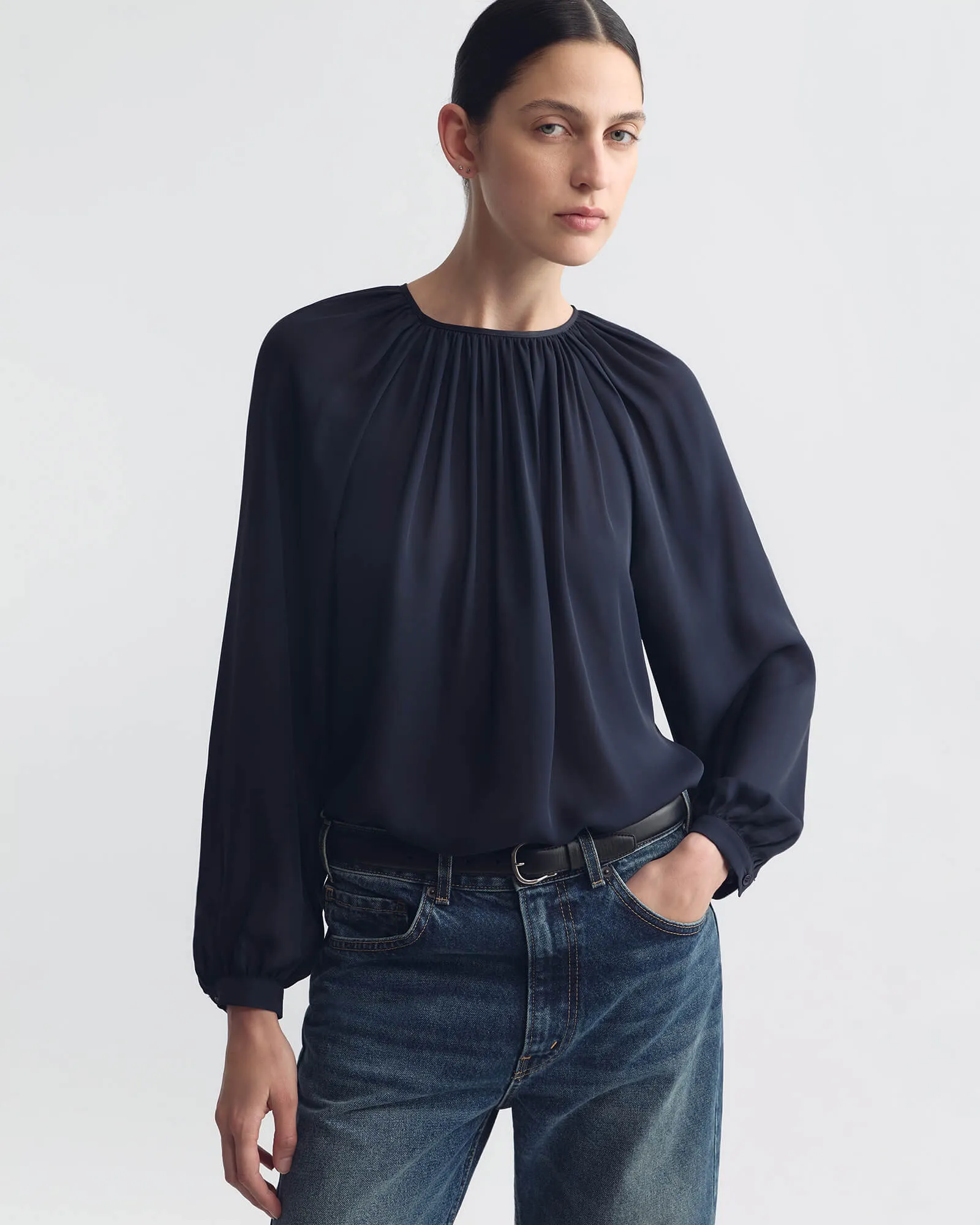 SAINT TROPEZ SILK BLOUSE sold by Nili Lotan product image thumbnail 2