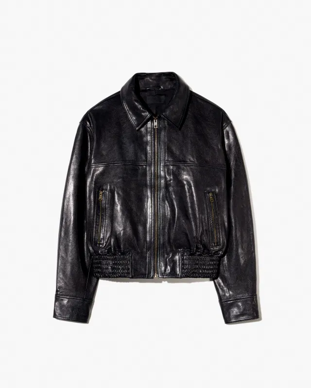 AIME LEATHER BOMBER JACKET made by Nili Lotan