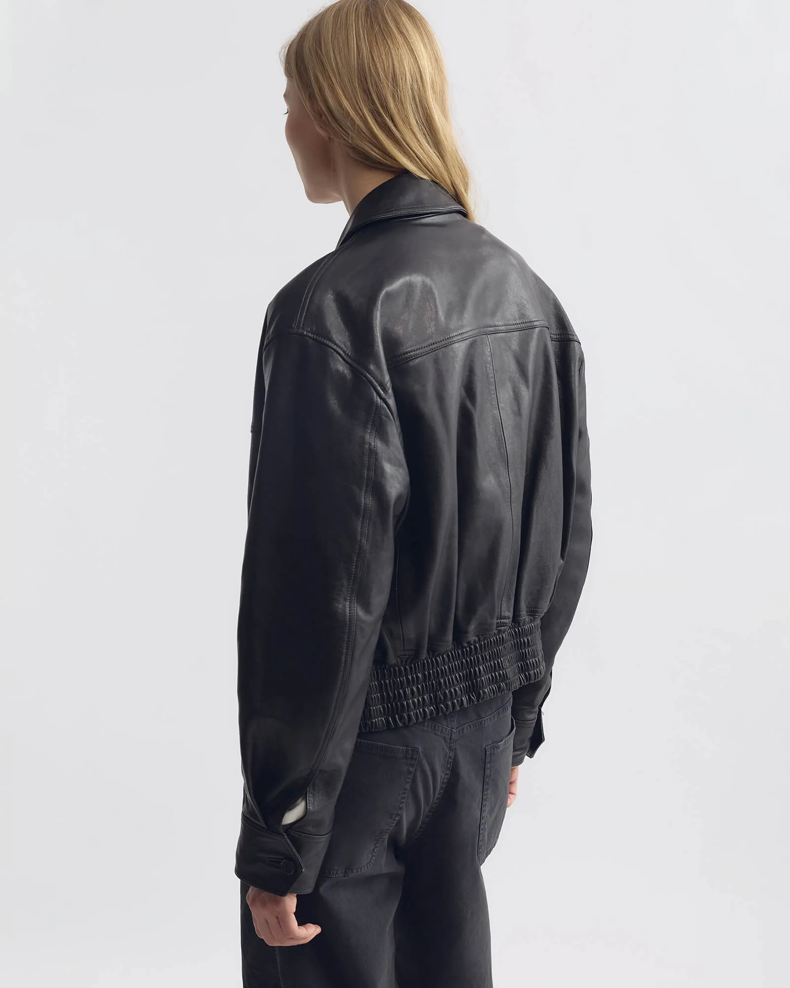 AIME LEATHER BOMBER JACKET sold by Nili Lotan product image thumbnail 5