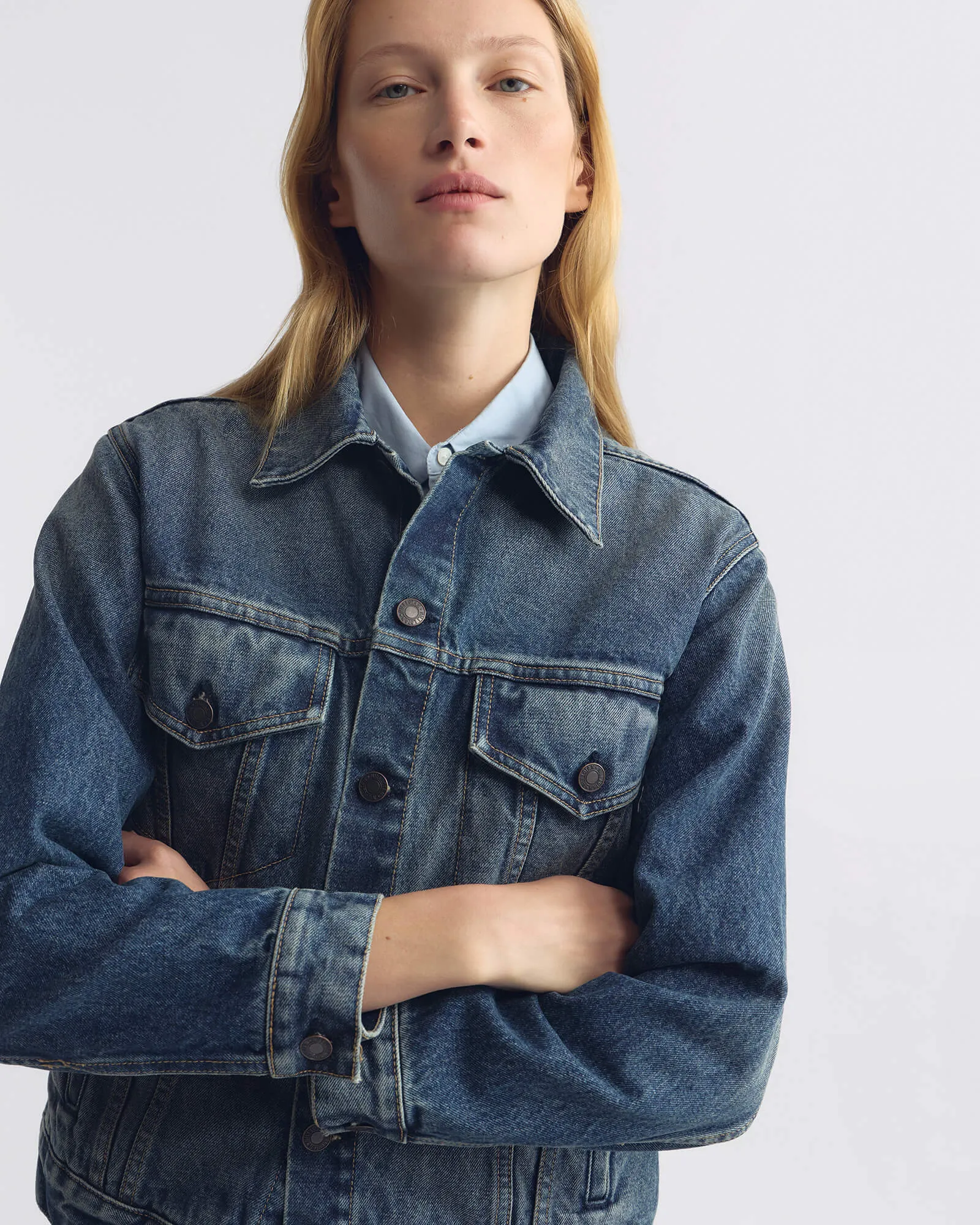 MARIAN DENIM JACKET sold by Nili Lotan product image thumbnail 3