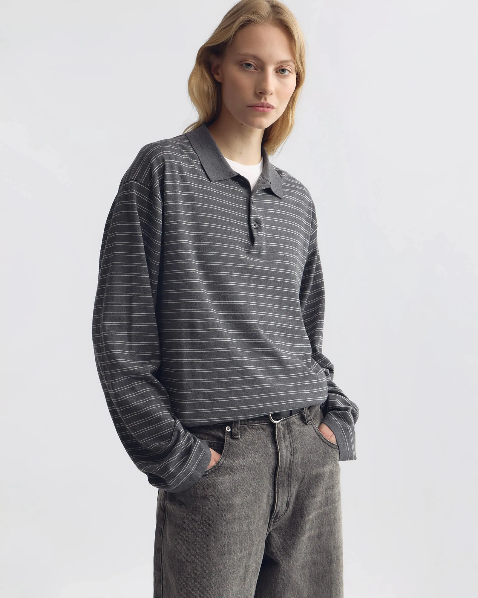 FOLEY STRIPE POLO sold by Nili Lotan product image thumbnail 2