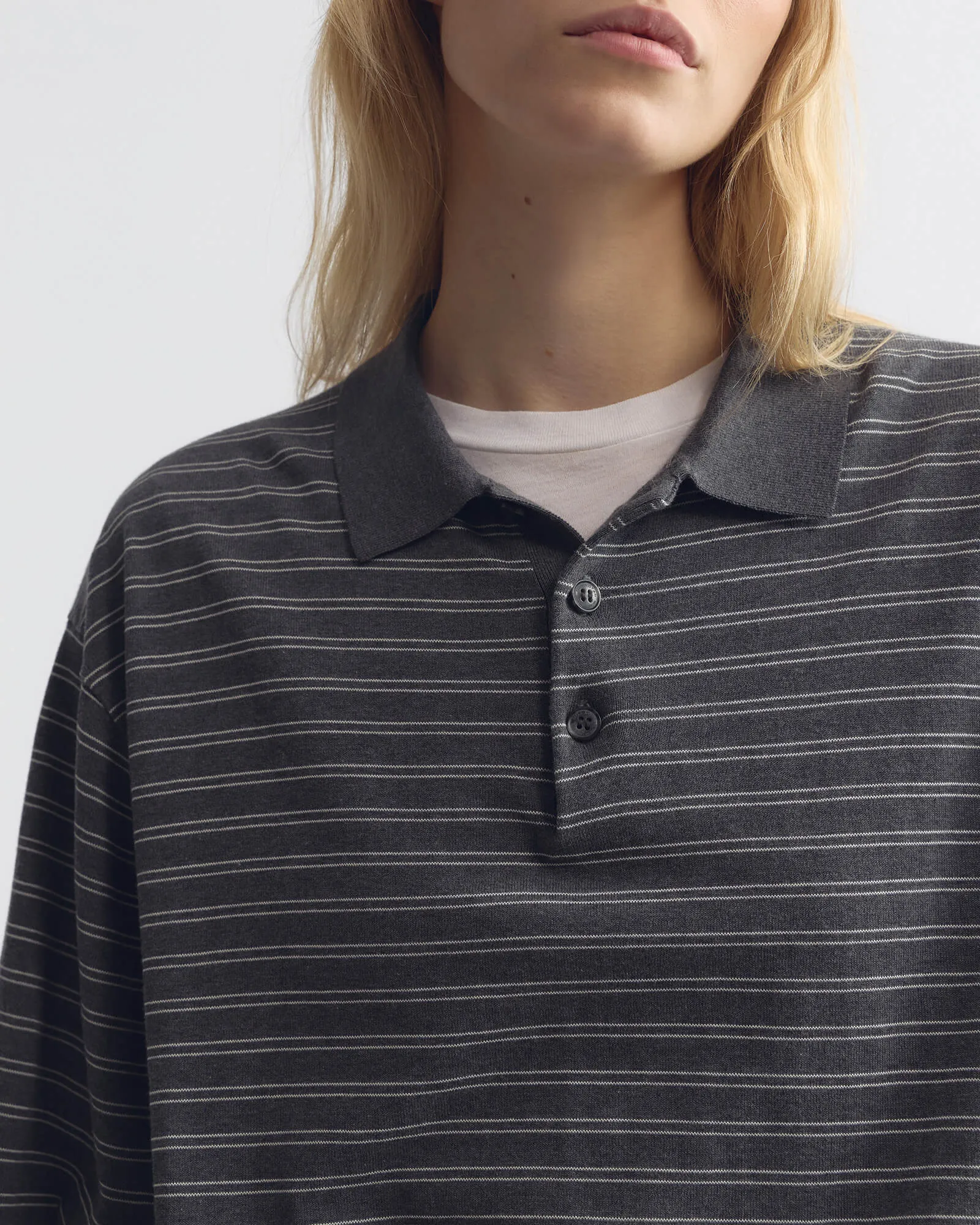 FOLEY STRIPE POLO sold by Nili Lotan product image thumbnail 3