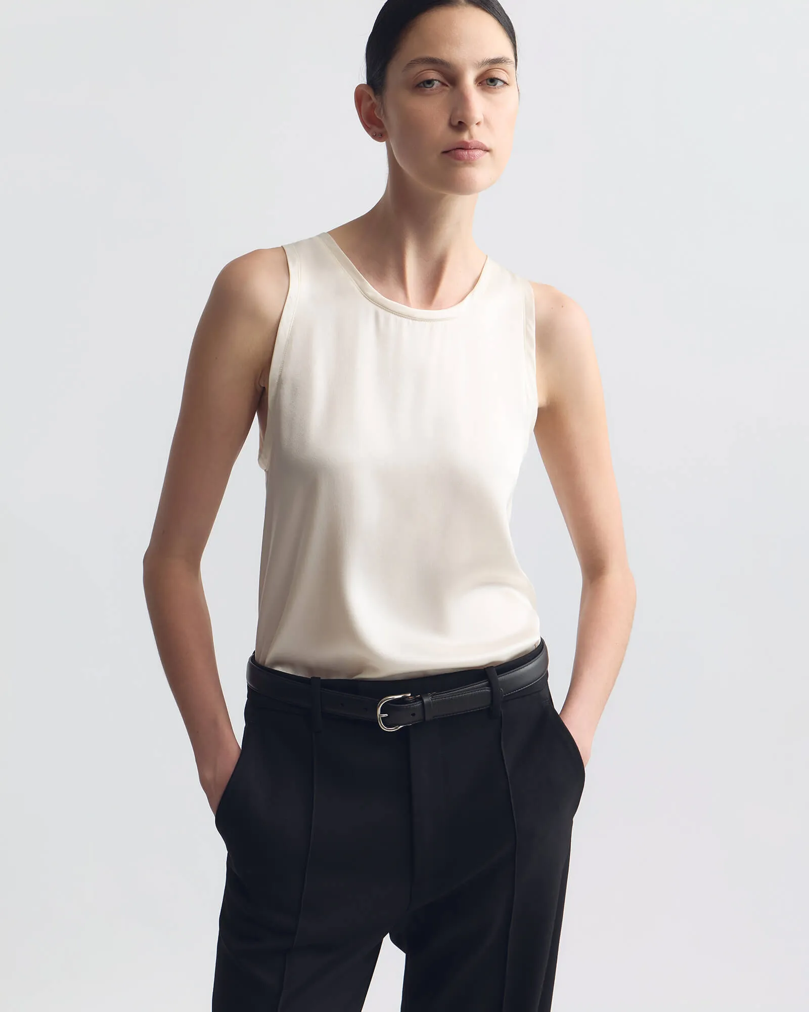 MOKA SILK TANK sold by Nili Lotan product image thumbnail 2
