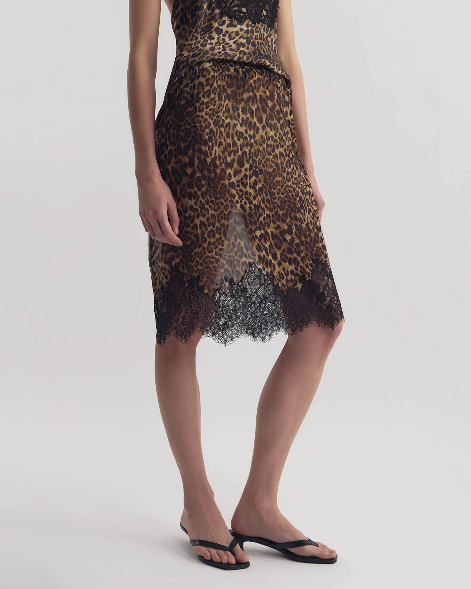 THEA LACE SILK SKIRT sold by Nili Lotan product image thumbnail 4