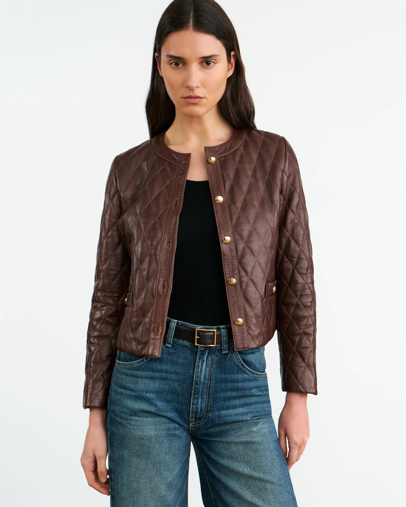 AMY LEATHER JACKET sold by Nili Lotan product image thumbnail 3