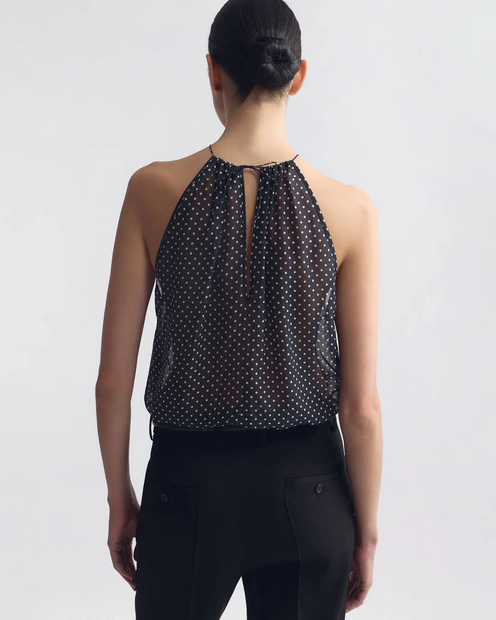NIKKI HALTERNECK SILK TOP sold by Nili Lotan product image thumbnail 4