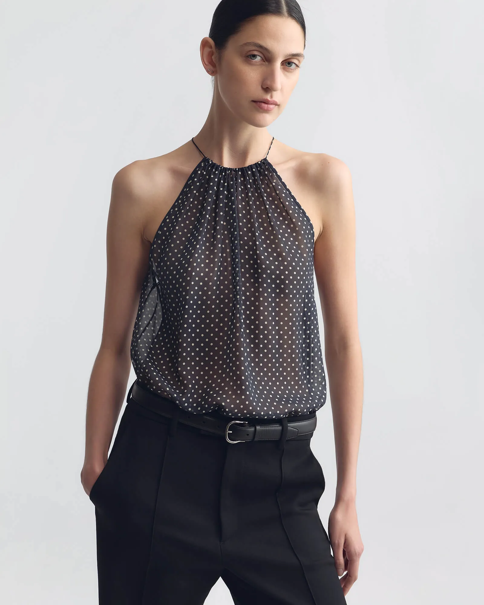 NIKKI HALTERNECK SILK TOP sold by Nili Lotan product image thumbnail 2