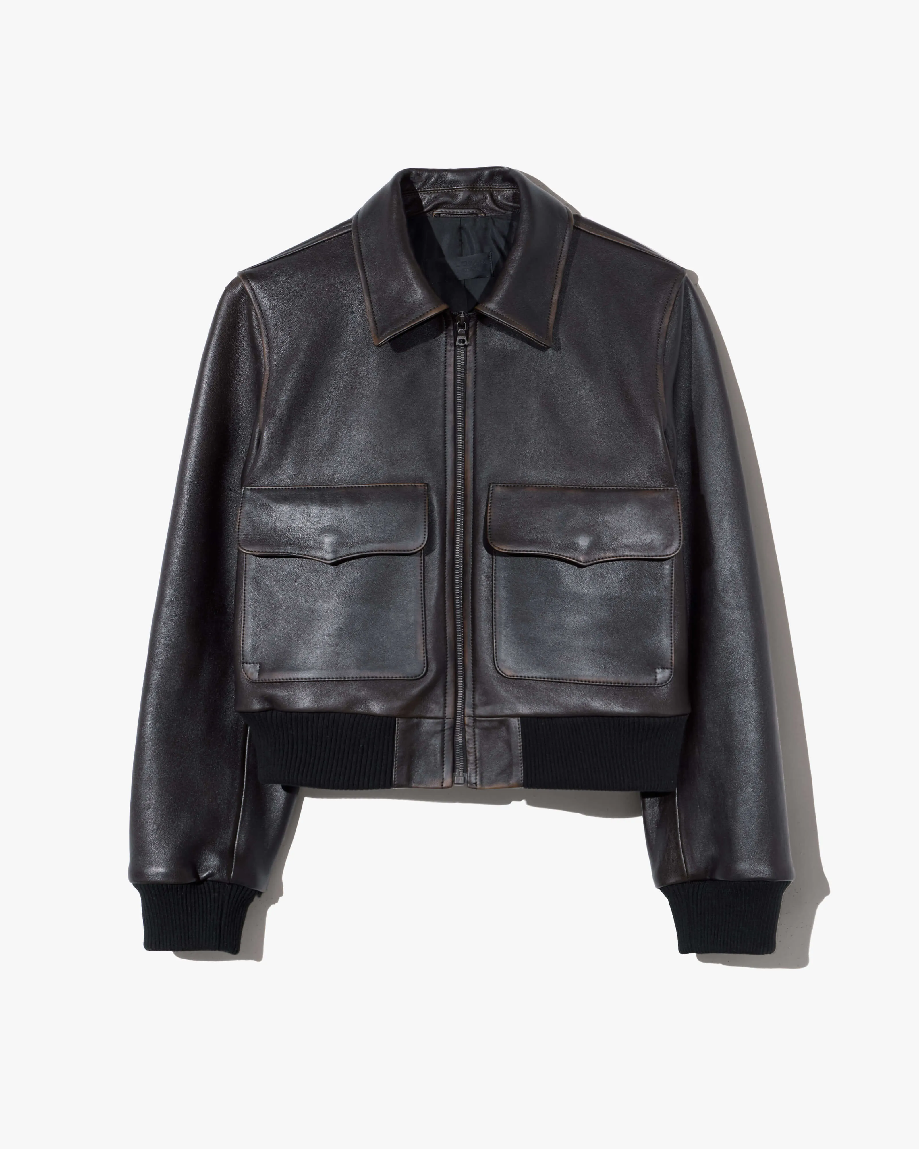 REDLEY LEATHER BOMBER JACKET sold by Nili Lotan