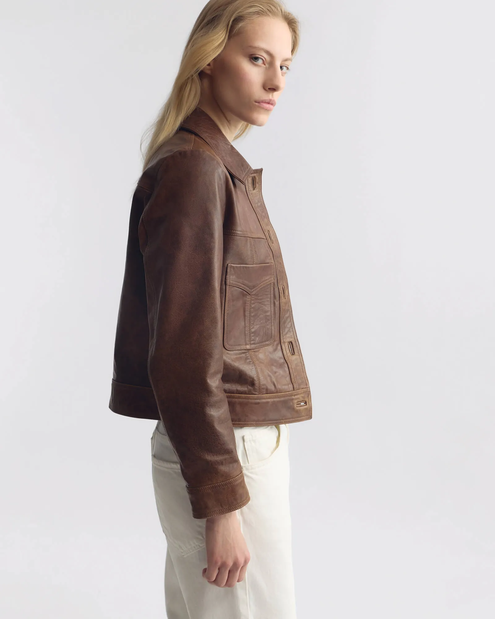 SUSANNAH LEATHER JACKET sold by Nili Lotan product image thumbnail 4