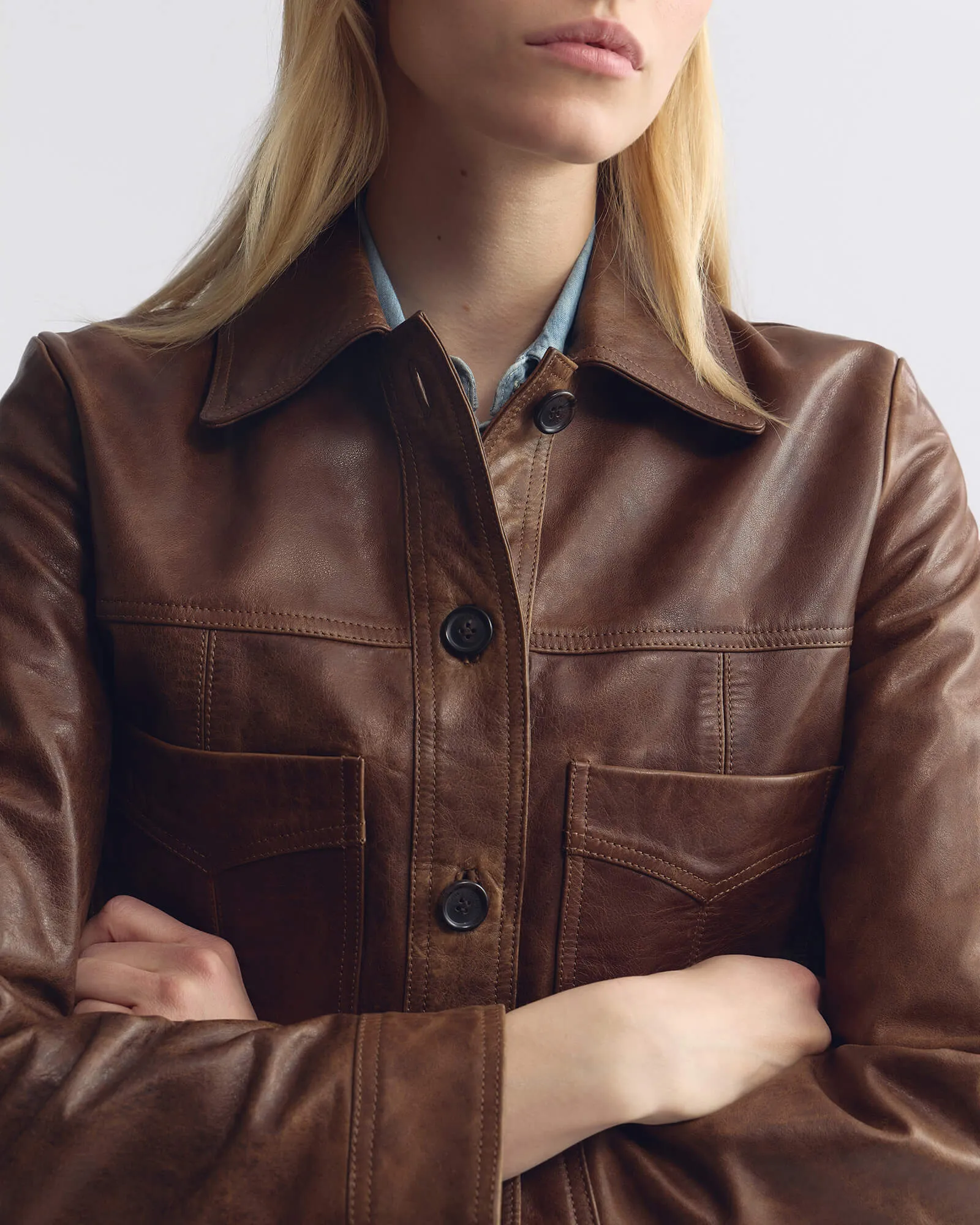SUSANNAH LEATHER JACKET sold by Nili Lotan product image thumbnail 3
