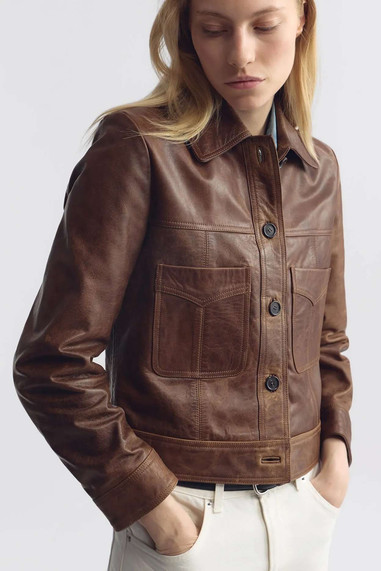 SUSANNAH LEATHER JACKET sold by Nili Lotan product image thumbnail 5