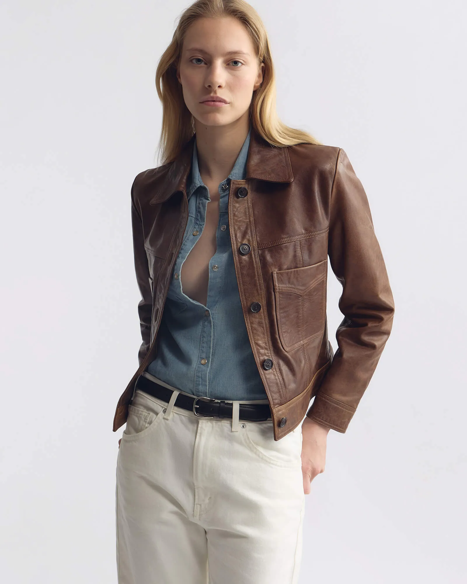 SUSANNAH LEATHER JACKET sold by Nili Lotan product image thumbnail 2