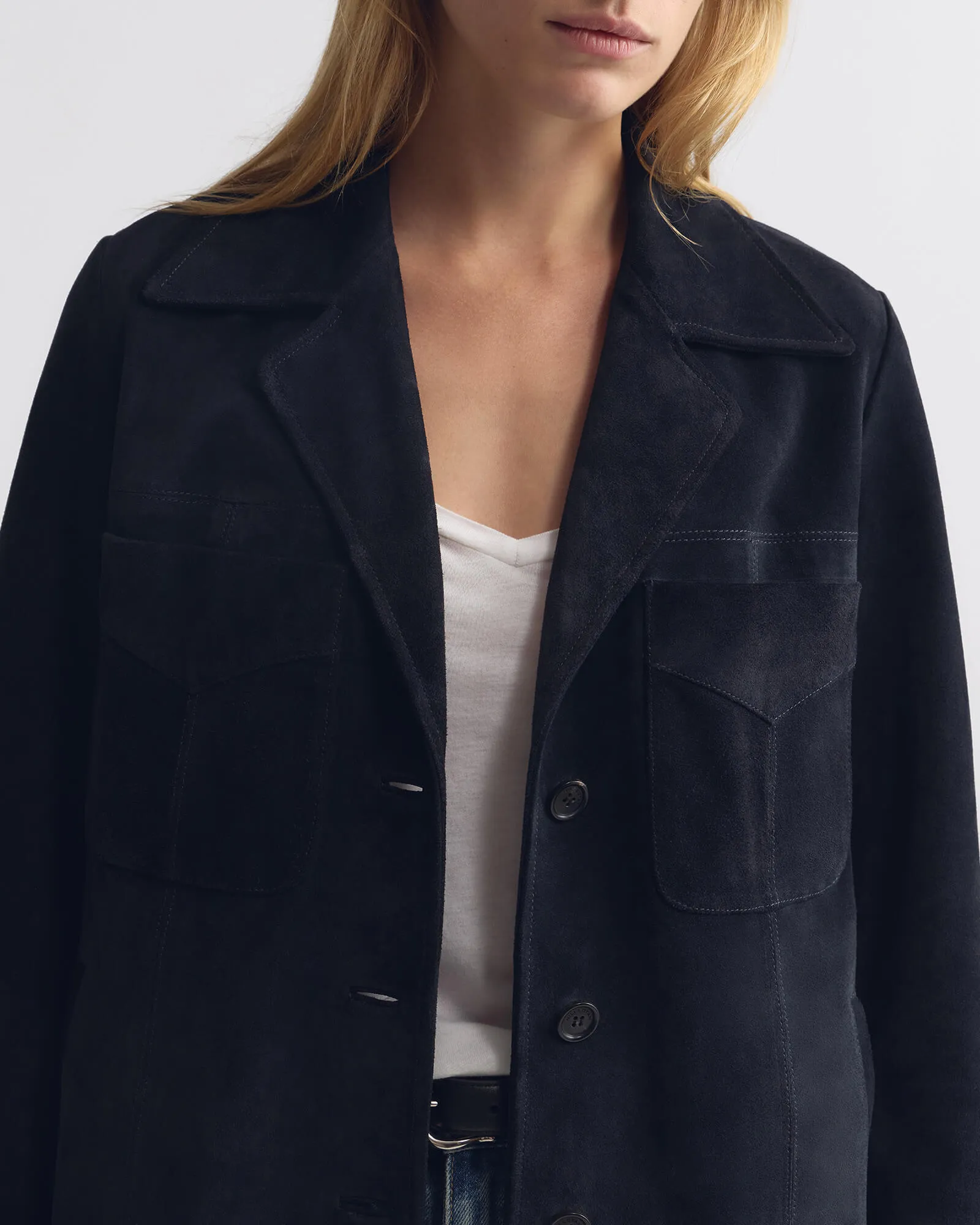 DOMINIC SUEDE JACKET sold by Nili Lotan product image thumbnail 3